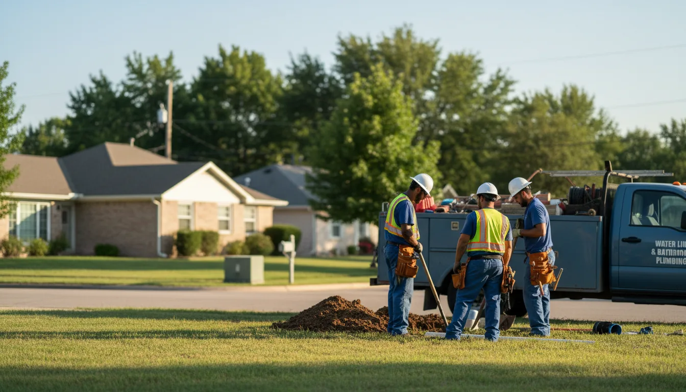 Residential water line and bathroom plumbing service in Fremont, OH